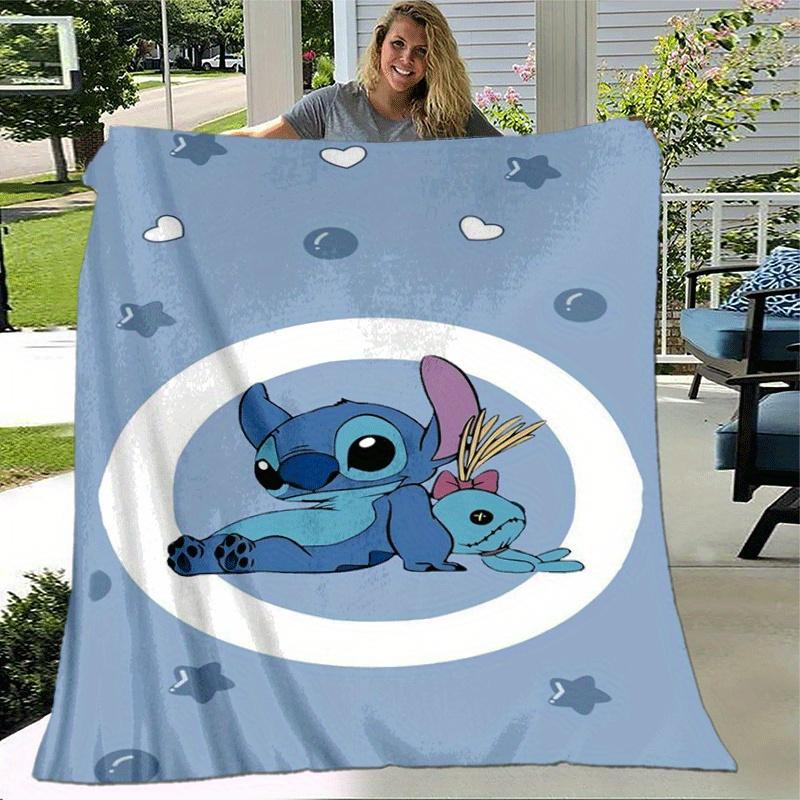 1pc Stitch Printing Blanket - Soft, All-Season Throw for Living Room, Bedroom,Personalized Gift with Adorable Cartoon Design