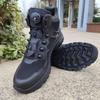 Rotating automatic button training commuting fast wear and take off one pedal outdoor military training sports breathable non-slip hiking shoes