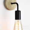 E27 Vintage Hemp Rope Wall Lamp Wood Wall Lamp Indoor Room Loft Industrial Sconce Bedside Light Outdoor Corridor Wall