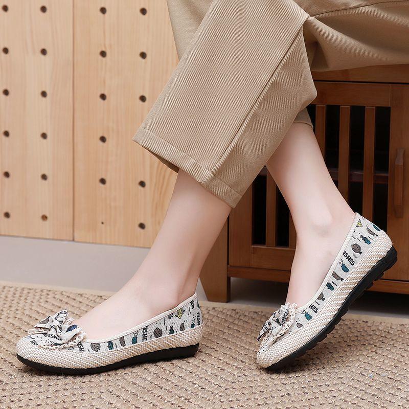 Fashion Shoes for Women with Bow Slip On Flat Woman Footwear Aesthetic 39 Offers New In Stylish Designer Luxury Y2k Fashion High Quality
