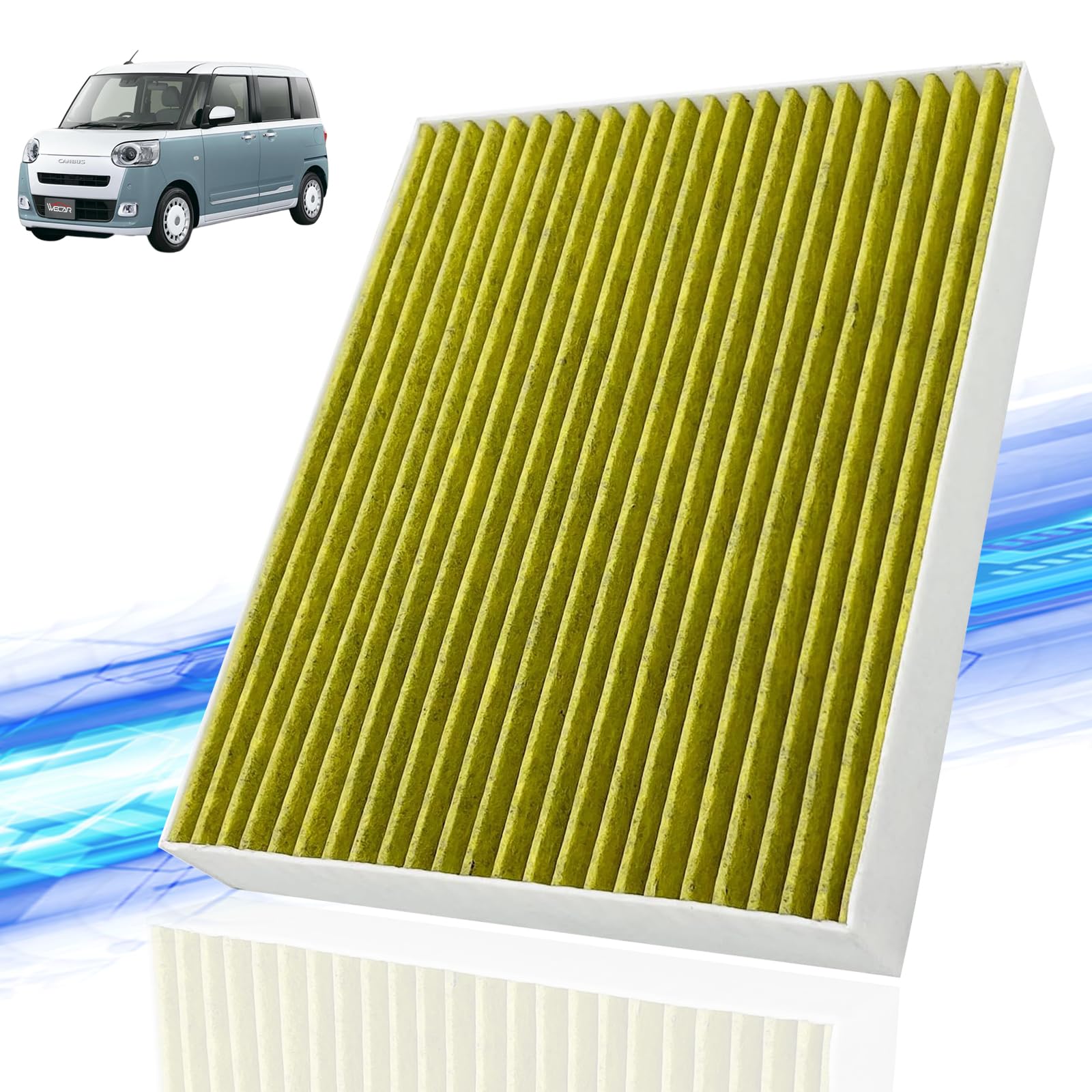 

Сменный фильтр для кондиционера Canvas с активированным углем, совместимый с PM2.5, дезодорирующий, антибактериальный, против плесени, от пыльцы, Length 18.3cm x Width