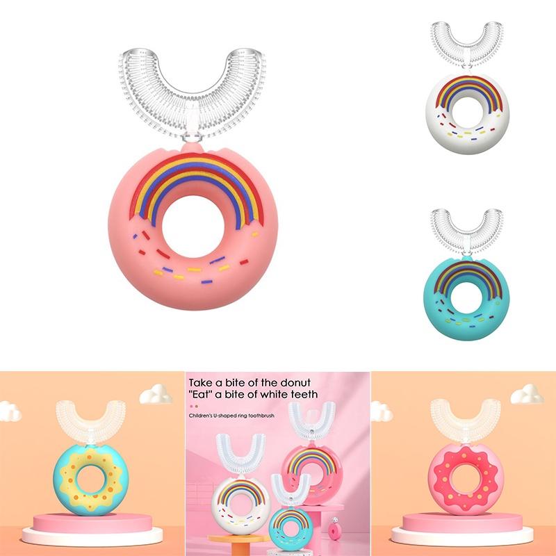 Begeistern Sie Ihre Kinder für das Zähneputzen mit der U-förmigen Silikon-Zahnbürste