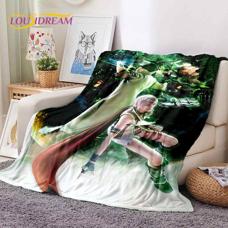 Final Fantasy Series Games Soft Blankets,Keep Warm Throw Blanket Comfortable Blanket for Picnic Beds Sofa Home Bedroom Gift Kids