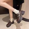 British Style Loafers Women's 2025 Spring New Heightened Platform Thick Heel Retro Mary Jane Single Shoes Small Leather Shoes Women