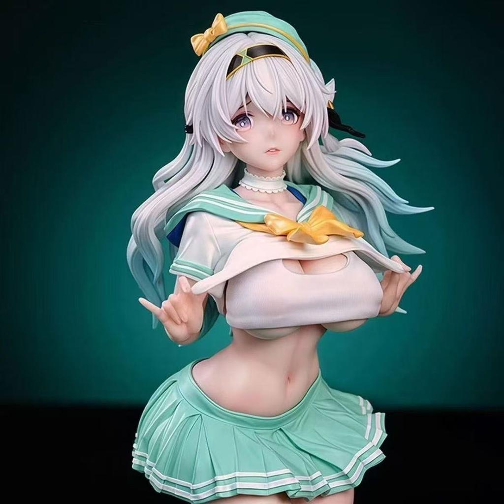 20cm Anime Figure Kneeling Pose Girl Statue Figure Toy Doll Desktop Ornament Present Durable Classic Beautiful Design