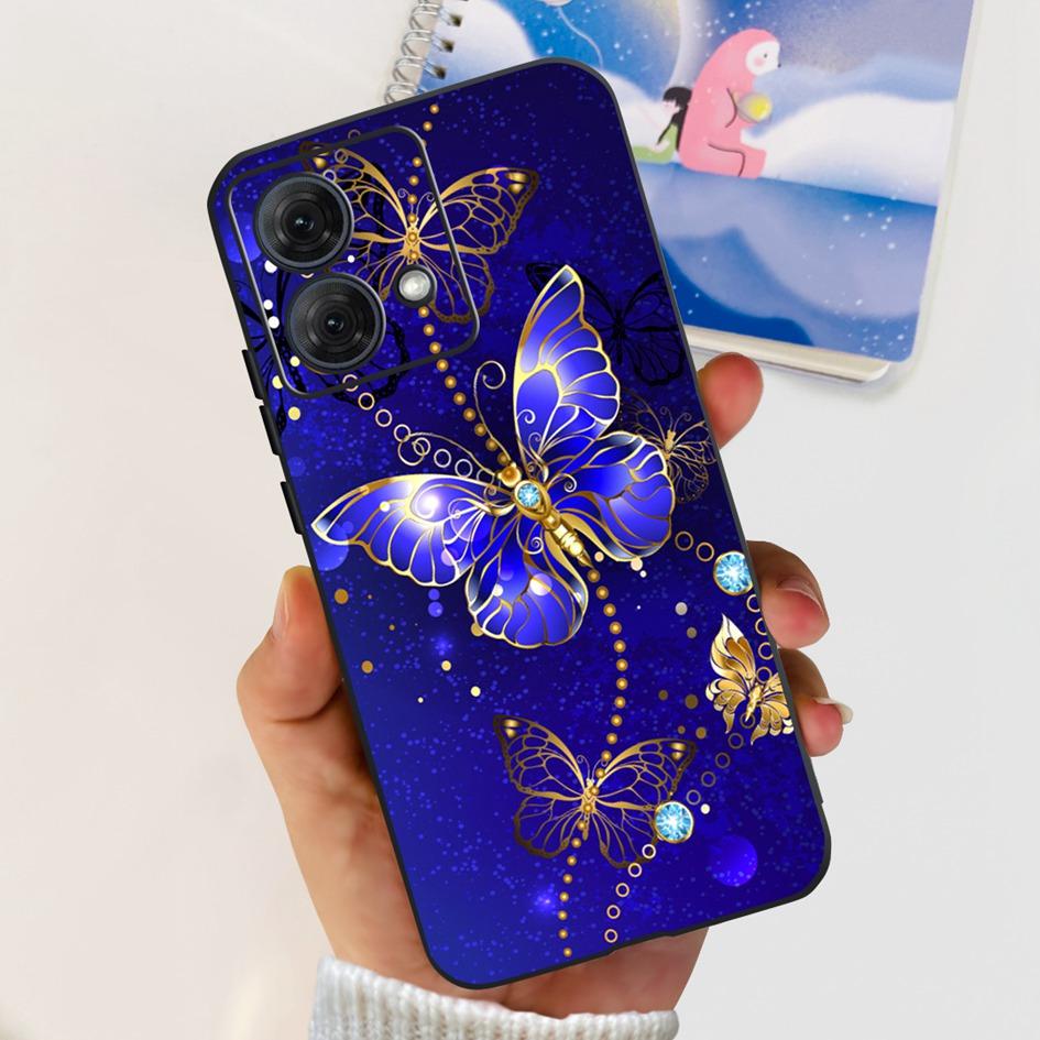 For Motorola Moto G84 G54 5G Case Fashion Flower Butterfly Shockproof Silicone Soft Slim Back Cover For Motorola Moto G14 Bumper
