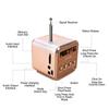 1PC FM Portable Mini Radio Micro Treble Bluetooth Portable Voice For Computer Mobile Phone MP3 Music Support Micro TF Card