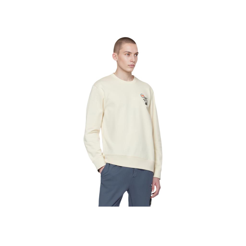 Vans Divertida Sudadera Unisex con Estampado de Perro, Cuello Redondo, Jersey, Blanco Roto VN0A5H76FS8