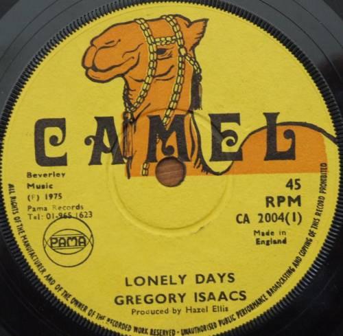 

7inch Record GREGORY ISAACS / G.G. ALLSTARS - Lonely Days / Lonely Dub CA2004 Camel 1975 UK Reggae, Ska & Dub Used