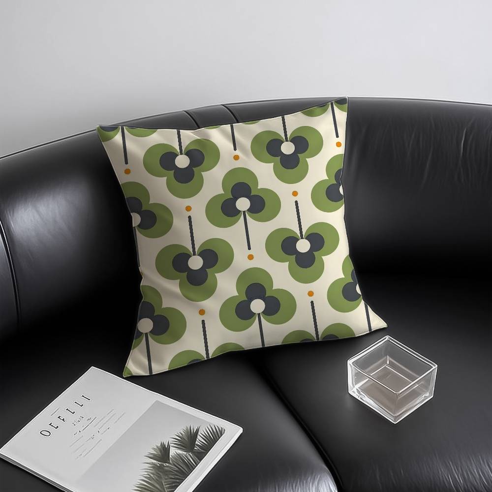 O-Orla Kiely Flower Pillow Case Anti-dustmite Invisible Zipper Sofa Bed
