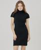 THE-ABON Half-Neck Mini Dress Black