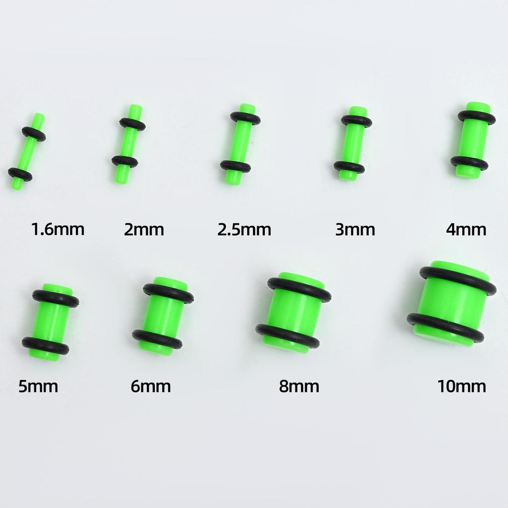 Acrylic Heart & Triangle Ear Plugs – Colorful Piercing Jewelry In Multiple Sizes