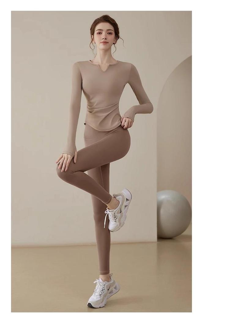 Damen Schnelltrocknendes Langarm-Top zum Abnehmen für Yoga & Pilates