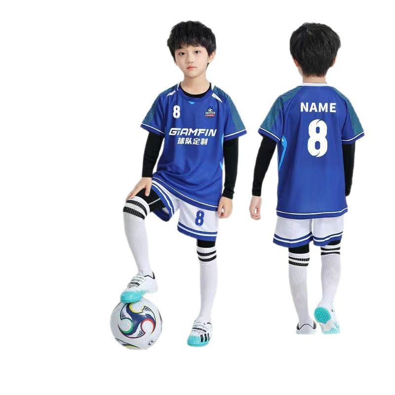 Children's football uniform sets, printed student professional competition uniforms, girls' jump rope team uniforms, badminton uniforms, and tight sui
