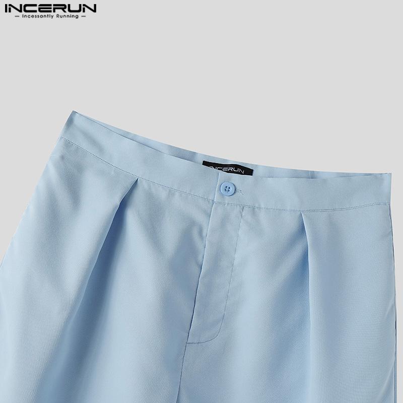 INCERUN Two Pieces Oversized Men Short Sleeve T-Shirts and Loose Pants Outfits Sets