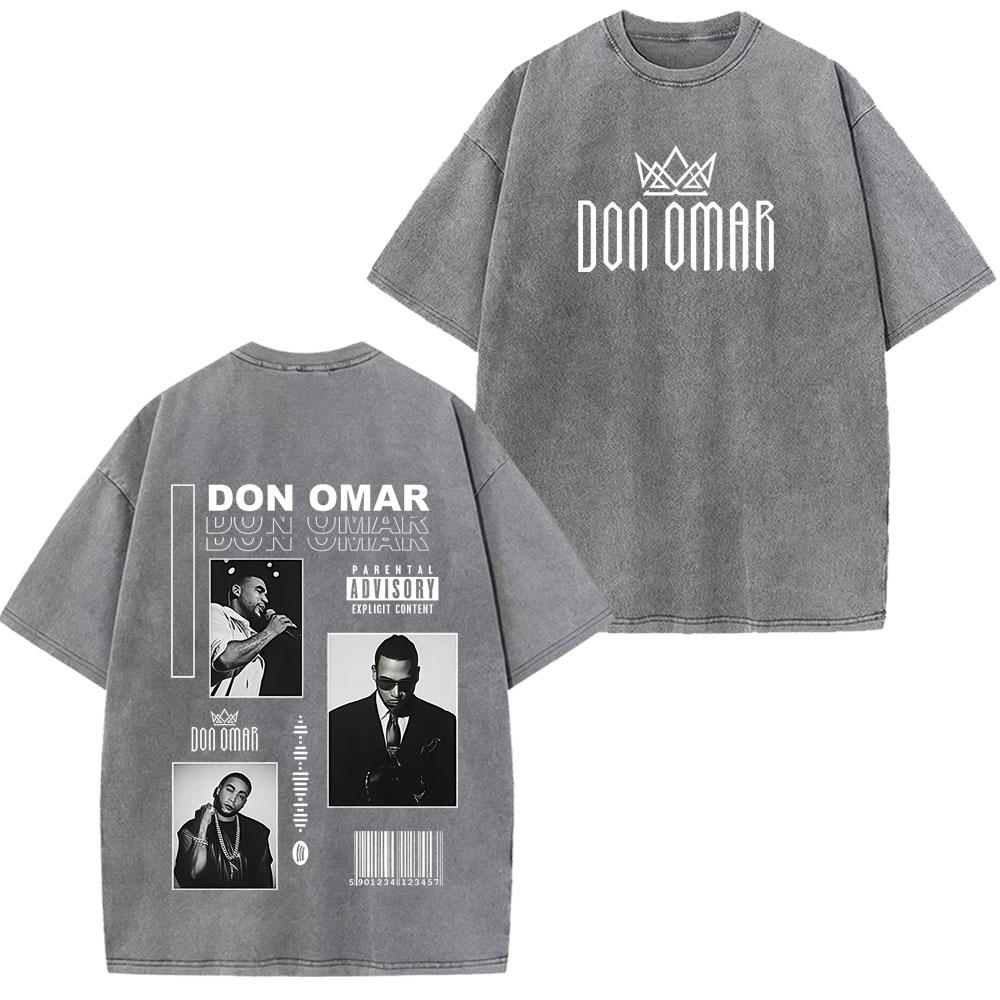 Rapper Don Omar Album Print Tshirts Unisex Women Fashion Tshirts Shortsleeved Loose Casual Cotton Vintage Washed Tshirts Tops