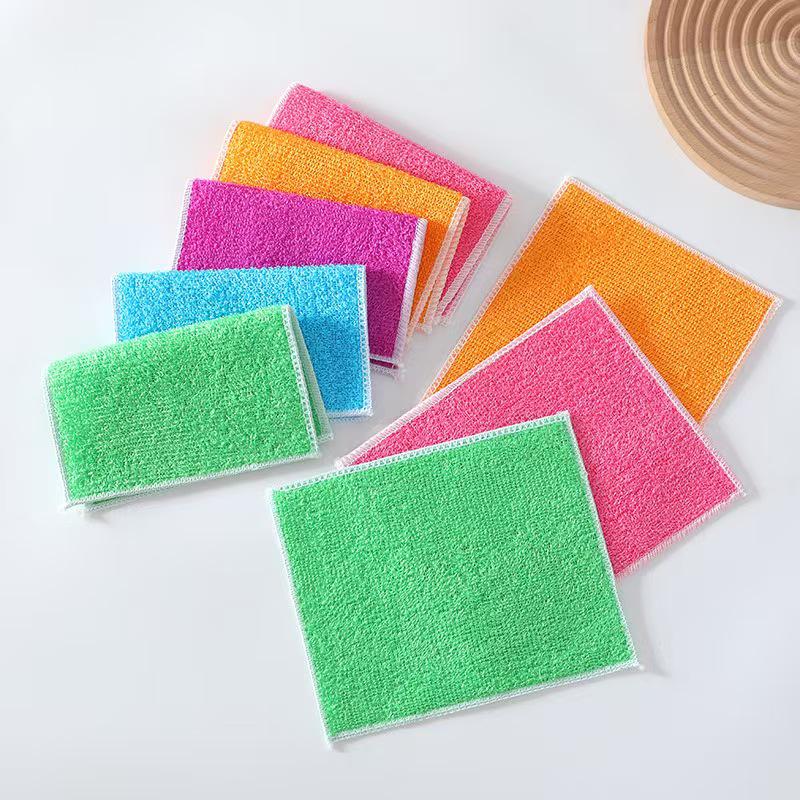 Thick Non-Stick Bamboo Fiber Dishwashing Towel - Absorbent & Lint-Free