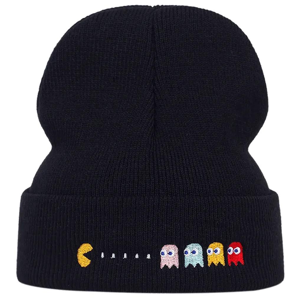 Cute Cartoon Game Embroidered Knitted Hat Men's and Women's Fashionable Outdoor Casual Hats Warm Beanies Cap Designer Caps