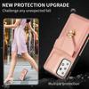 For Samsung Galaxy A53 5G Card Holder Anti-drop Shell PU Leather+TPU Back Case Kickstand Phone Cover