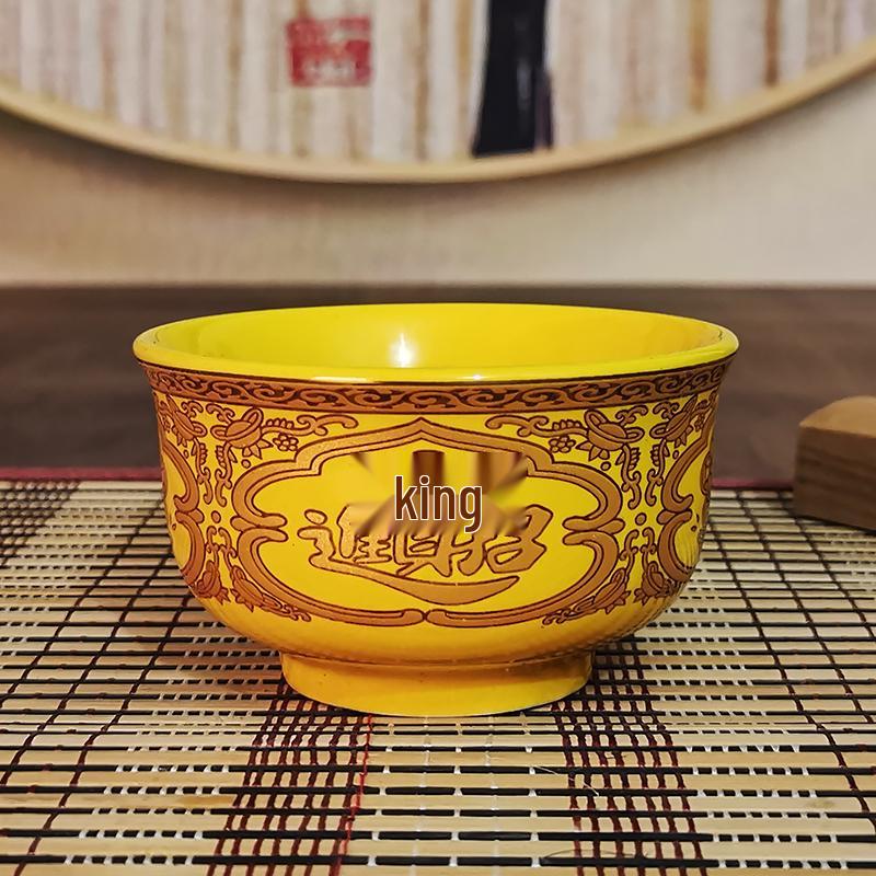 Bol d'offrande Lotus en céramique pour la salle bouddhiste - Grand et petit pour sept ou huit offrandes auspicieuses