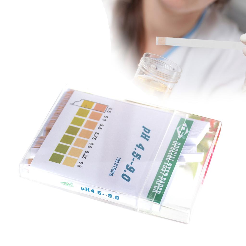 PH Test Paper 2 Color 4.5‑9.0 Quick Testing 100 PH Monitoring Strips with Colour Card for Water