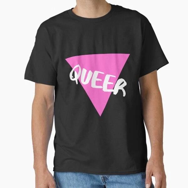 Queer (Blanco) Camiseta Clásica Hecha en EE. UU.aus Camiseta S2XL