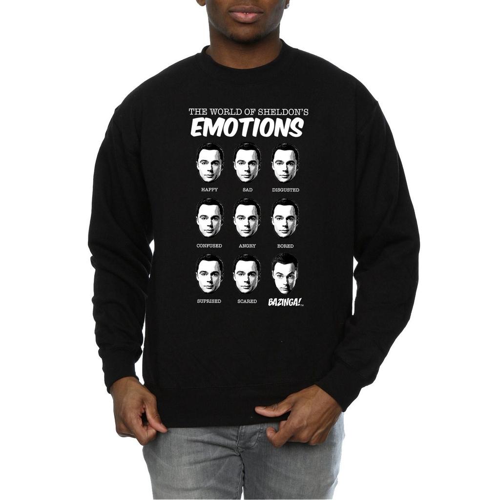 The Big Bang Theory Mens Sheldon Emotions Cotton Sweatshirt