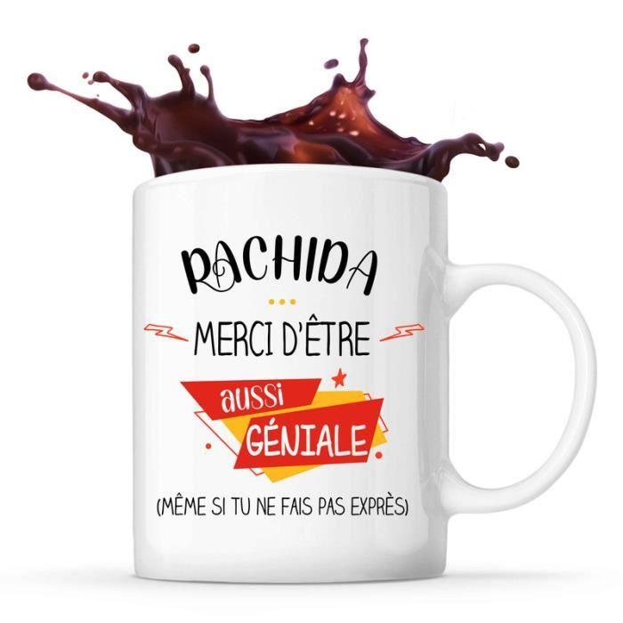 Mug Rachida géniale sans faire exprès | Tasse Cadeau Prénom Surnom Nom de Famille Anniversaire Noël