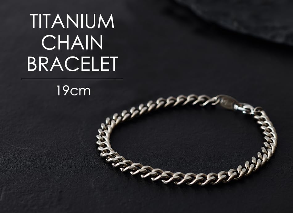 Phiten Titanium Chain Bracelet LL 21cm Made of Pure Titanium
