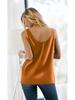 Sleeveless Satin Round Neck Women's Vest - European & American Style