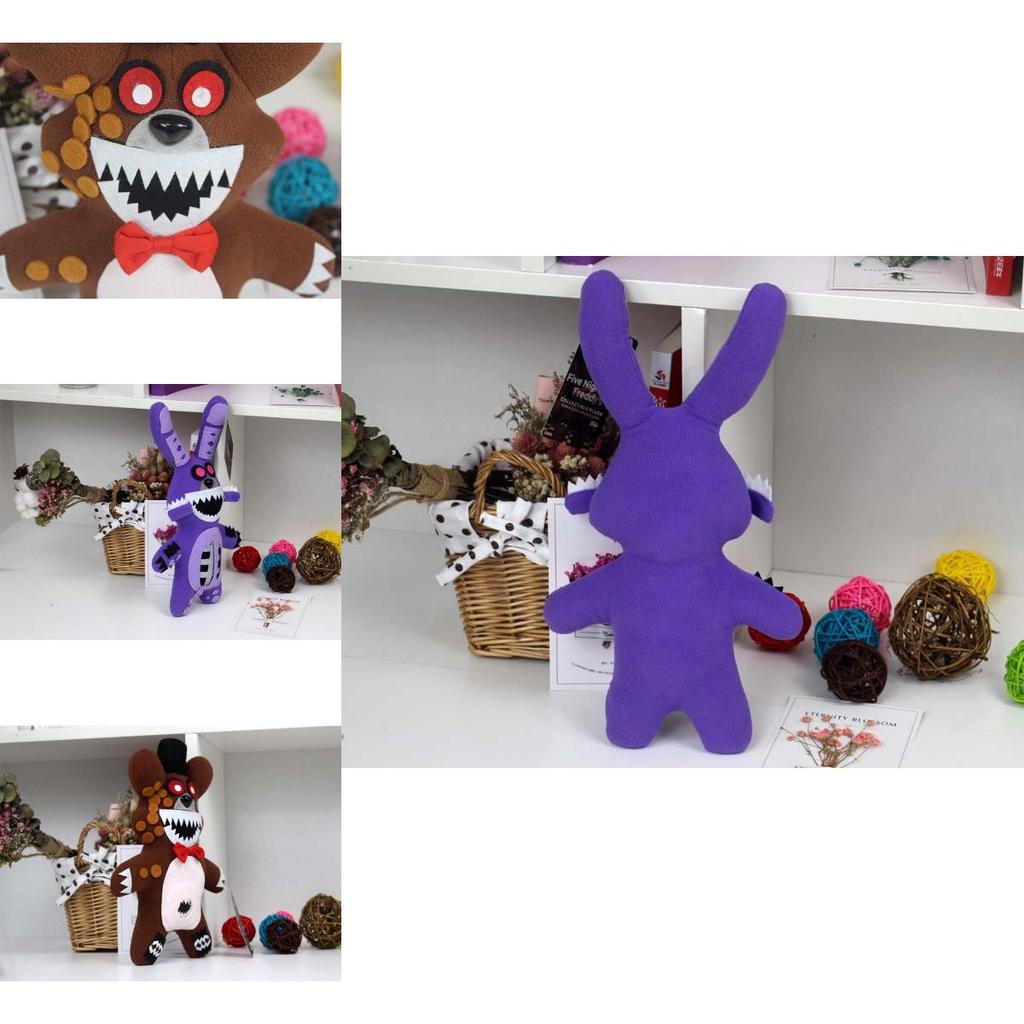 Fnaf Five Nights At Freddy's Plushie Toy Soft Purple Brown Black Bear Xmas Gift