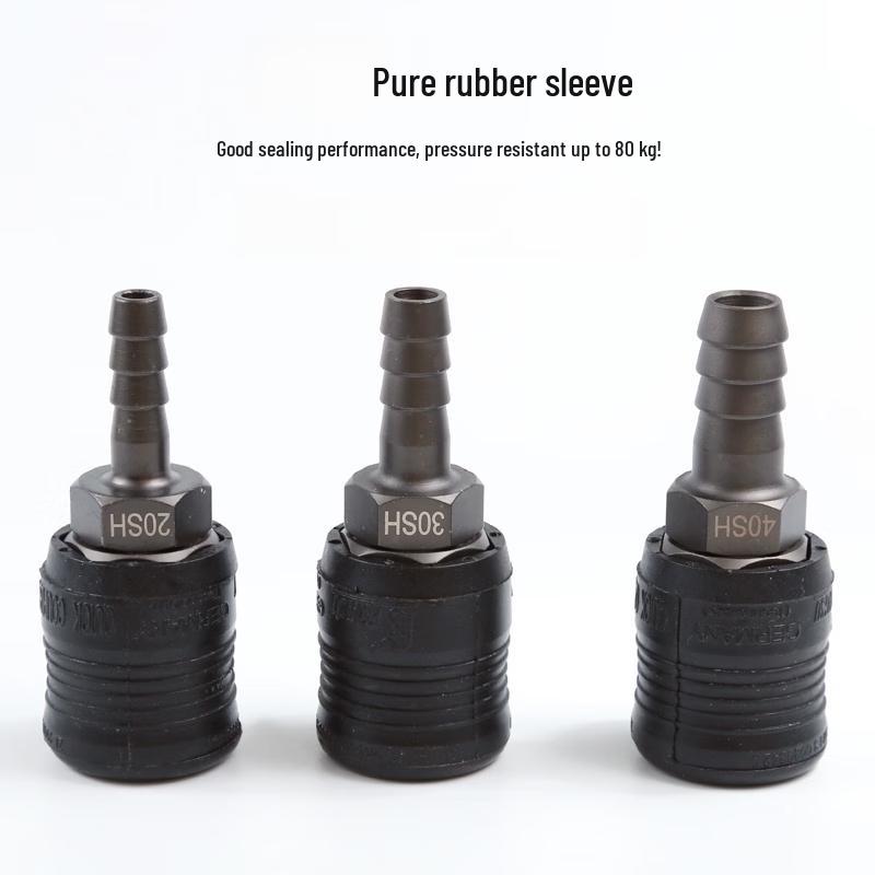 Noshure 20SH Black Steel Air Quick Coupler CN Plug (adapter Included)