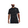 Under Armour Logo Print Fitness Training Breathable Round Neck Short Sleeve T-Shirt Men Tops Black 1371203-001