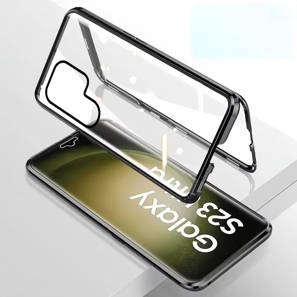 

Suitable for Samsung Note20ultra Mobile Phone Case S25edge Magneto Double Sided Glass Metal Magnetic Suction Anti Fall Case Samsung s25