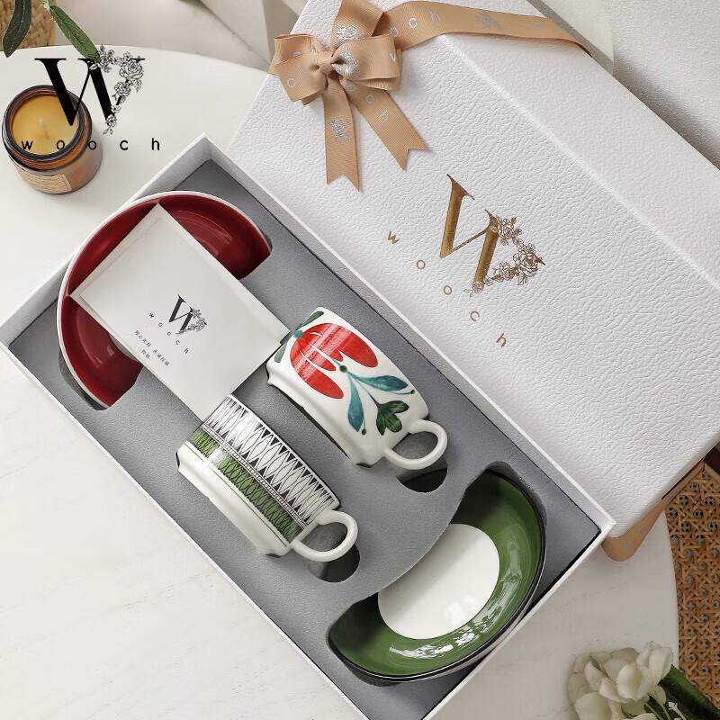 WOOCH Austrian Retro Ceramic Cup & Saucer Gift Set