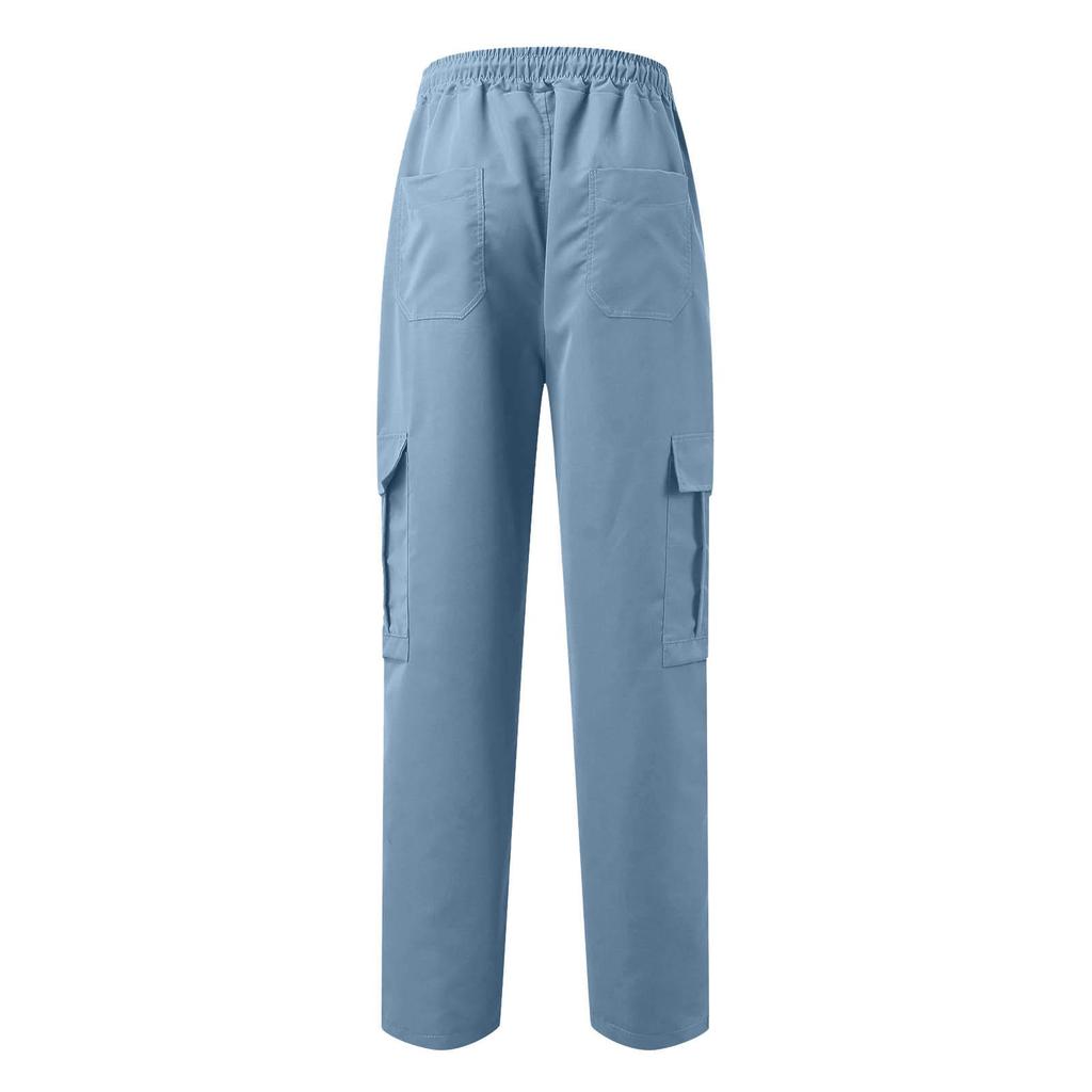 Summer 2023 Men's Loose Straight-Leg Cargo Pants - European and American Style