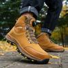 Rubber Soles Non-slip Work Boots for Men Rotating Button Safety Shoes Steel Toe Sneaker Male Puncture Proof Protective Boots