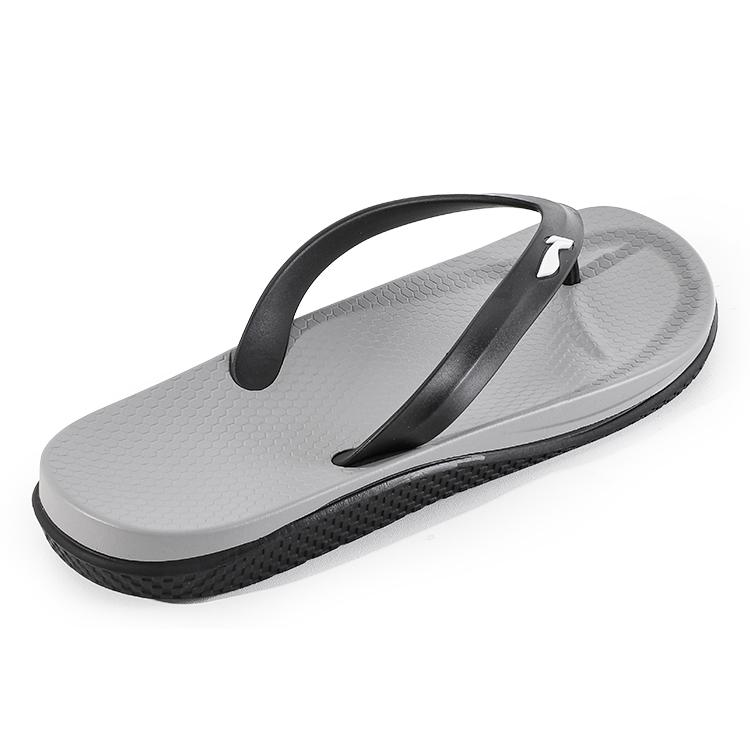 Li Ning Cushioning Rebound Swimming Beach Pool Anti-Slip Flip Flops Men Footwear Black Gray LNXV955-1