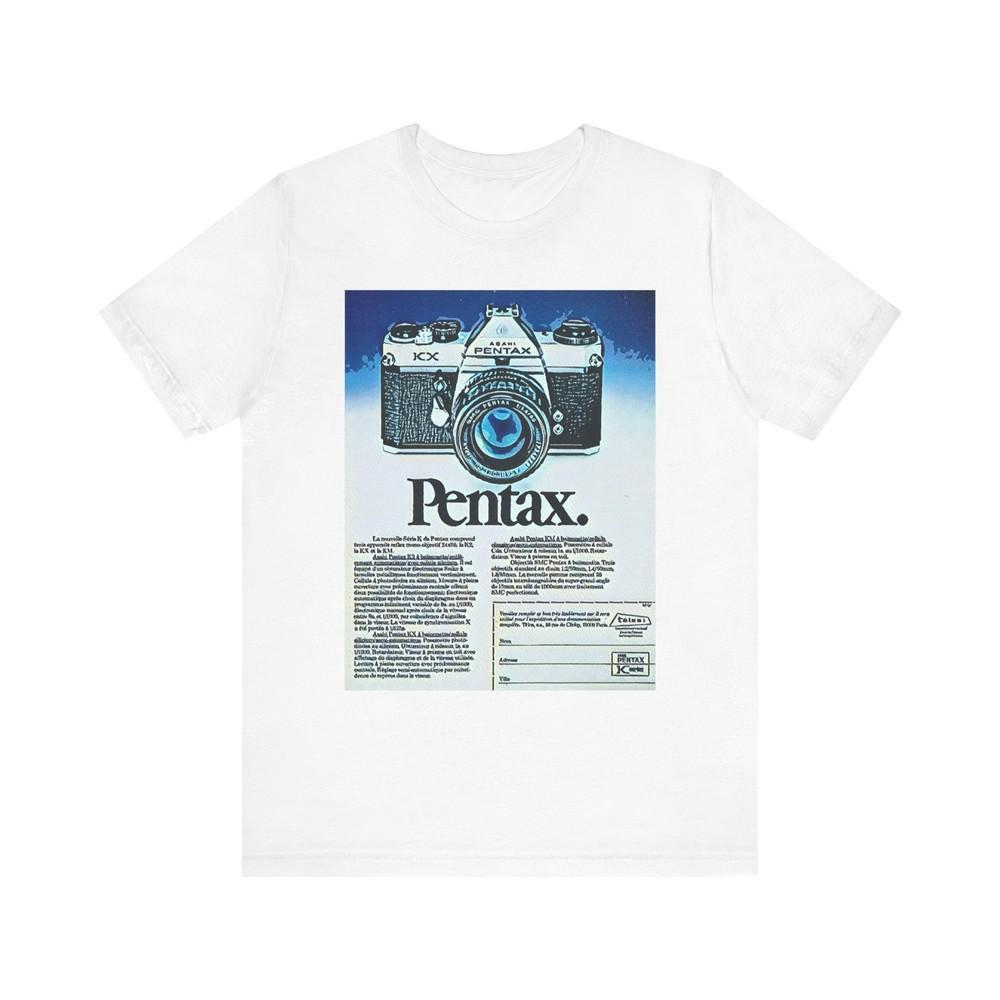 

Pentax Camera Retro Art Short Sleeve Tee Shirt Graphic Print Crewneck Unisex NEW XL