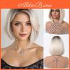 Eaton Blonde Alan Platinum Light Short Lace Front Wig Natural Bob Wig Female High Quality Synthetic Hair Wigs