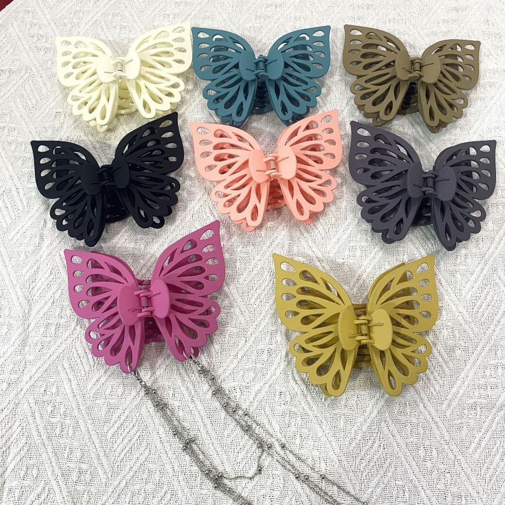 Headwear Butterfly Tassel Hair Claw Large Size Hair Clip Hair Accessories Ponytail Claw Clip  Women
