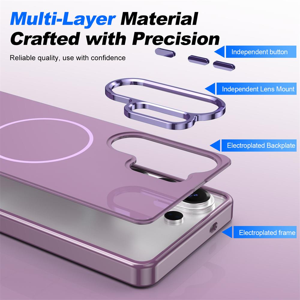 Hard PC Magnetic For Magsafe Case For Samsung Galaxy S26 Ultra S25 Plus S24 Ultra Wireless Charging Shockproof Cover