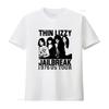 Thin Lizzy Jailbreak 1976 US-Tour Vintage Rockband Herren T-Shirt vintage Gewaschen Bequem Grafik Vielseitig Weich