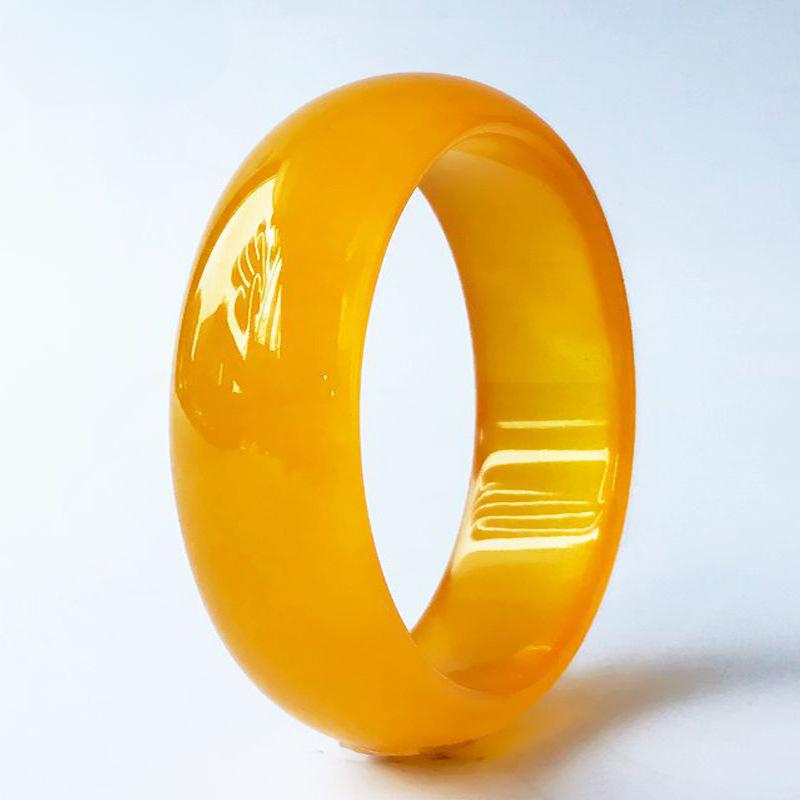 Bracelet en agate jaune naturelle Bracelet en agate à la mode Bracelet en jade Cadeau pour femme