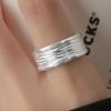 925 Sterling Silver Jewelry Irregular Line Rings For Women Couple Dating Ring Wedding Elegant Aesthetic Accessories Jewellery