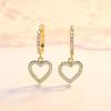 New Trendy Gold Heart  Earrings for Women Party Gift Jewelry Wholesale
