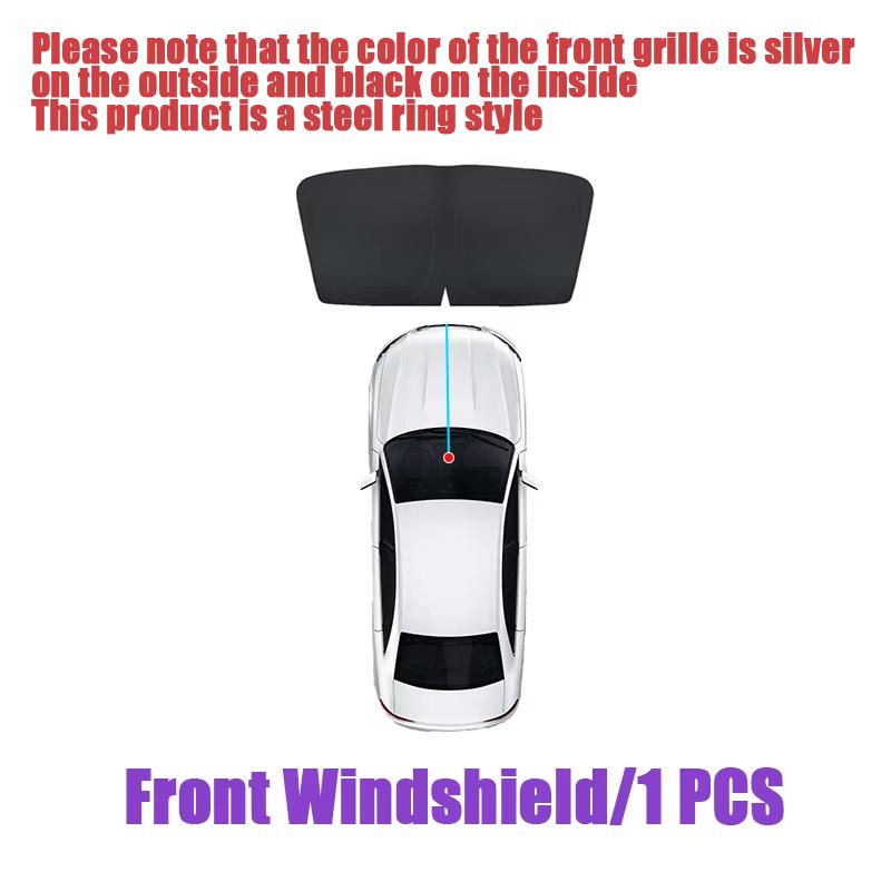For BYD Atto 3 Accessories Yuan Plus SC2E 2024 Magnetic Windshield Frame Privacy Blind Curtain Anti-UV Car Accessories