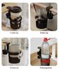 Adjustable 360 Degree Rotating Desk Cup Holder Clamp Anti-Spill Anti-Fall Table Edge Mounted Coffee Mug Holder Organizer