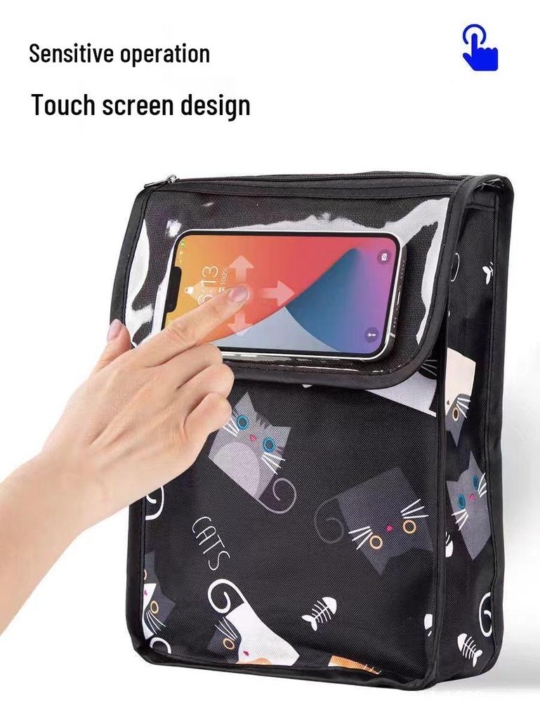 Waterproof Large-Capacity Electric Vehicle Front Bag with Touchscreen Phone Pocket for Scooters & Bicycles