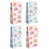 10 Stück Faltbare und sichere Süßigkeitstüten Papier Geschenktüten Bunte Regenbogen-Designs Stehende Gastgeschenktüten Hochzeitsfeier Zubehör